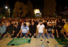 صلاة التراويح بالمسجد الأقصى اليوم الخميس