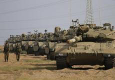 دبابات الجيش الإسرائيلي على حدود غزة