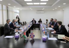 لقاء حسين الشيخ بوزير شؤون مجلس الوزراء البريطاني