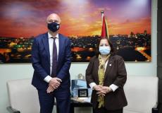 لقاء وزيرة الصحة بالمدير الجديد لمنظمة الصحة العالمية في فلسطين