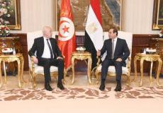 الرئيس المصري عبد الفتاح السيسي والرئيس التونسي قيس سعيد