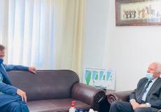 عزام الأحمد مع ممثل الاتحاد الأوروبي - ارشيف