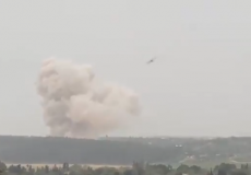 صورة الأنفجار الذي وقع شمال اسرائيل