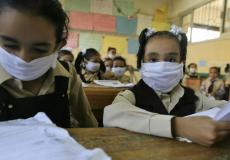 طالبات في أحد مدارس مصر خلال جائحة كورونا