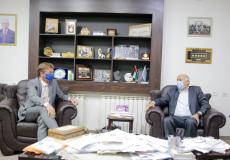 لقاء جبريل الرجوب مع ممثل الاتحاد الاوروبي في فلسطين