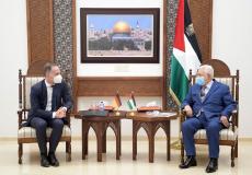 لقاء الرئيس عباس بوزير الخارجية الألماني