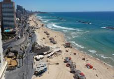 شواطئ تل أبيب شبه خالية والحركة قليلة فيها