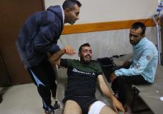 جرحى خلال العدوان الإسرائيلي على قطاع غزة اليوم