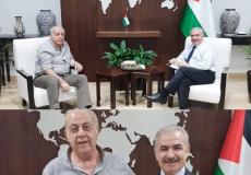 اشتية مع رئيس الهيئة الوطنية للمتقاعدين العسكريين الفلسطينيين