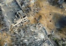 من آثار القصف الإسرائيلي على شمال غزة مساء أمس