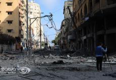 من آثار القصف الإسرائيلي على غزة