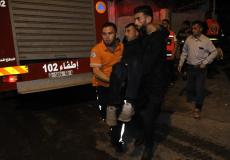 جرحى خلال العدوان الإسرائيلي على قطاع غزة اليوم