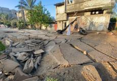 شوارع قصفت بمدينة غزة