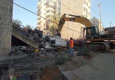 قصف شارع الوحدة بمدينة غزة