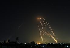 رشقات صاروخية من قطاع غزة تجاه إسرائيل