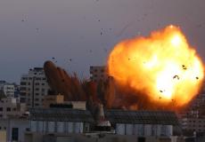 استهداف طائرات الاحتلال مجمع أنصار غرب غزة