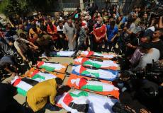 العشرات يشيعون شهداء مجزرة "الشاطئ" غرب غزة