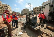 بلدية غزة في ترميم أماكن القصغ بغزة