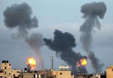 من قصف غزة صباح اليوم الثلاثاء