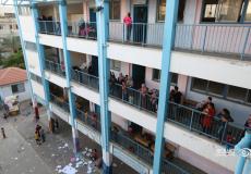 مدرسة للاونروا تأوي لاجئين من العدوان الإسرائيلي على قطاع غزة