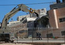 هدم منزل في الضفة الغربية