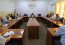 جانب من اجتماع وزارة التربية والتعليم بغزة