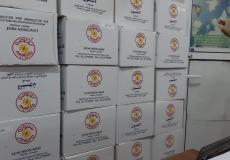 جانب من المساعدات الغذائية