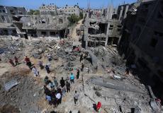 آثار القصف الإسرائيلي على غزة