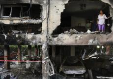 بيتاح تكفا بعد تعرضها لصواريخ من غزة