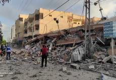 استهداف عمارة كحيل في شارع الثلاثيني وسط غزة