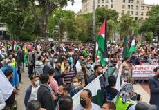 مظاهرات في اسبانية لدعم فلسطين