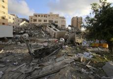 آثار القصف الإسرائيلي على قطاع غزة