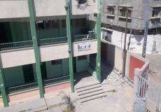 قصف المدارس في قطاع غزة