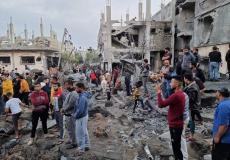 من آثار القصف الإسرائيلي على شمال غزة أمس