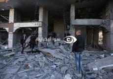 قصف اسرائيلي لأحد المنازل في غزة