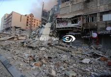 قصف اسرائيلي على برج سكني في غزة