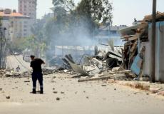 قصف مقار وزارة الداخلية بغزة