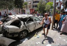 قصف اسرائيلي يستهدف سيارة في غزة