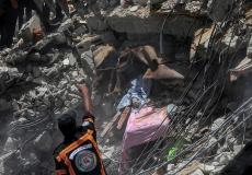 جانب من القصف الإسرائيلي على غزة