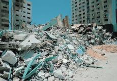 قصف الأبراج في غزة خلال الحرب الأخيرة