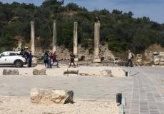 مئات المستوطنين يقتحمون المنطقة الأثرية في سبسطية