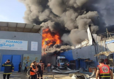 القصف الإسرائيلي للمصانع في غزة