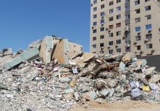 تدمير برج الجلاء في غزة خلال العدوان الأخير
