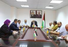 اجتماع شركات الحج والعمرة في غزة مع وزير الاشغال العامة والاسكان محمد زيارة في غزة