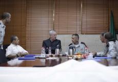 غانتس خلال اجتماعه مع المنظومة العسكرية في الجيش الاسرائيلي