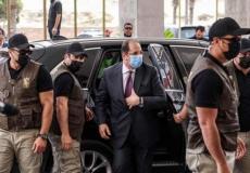 عباس كامل رئيس المخابرات المصرية خلال زيارته إلى قطاع غزة