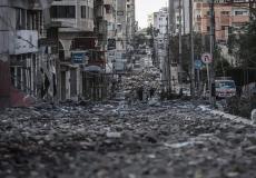 شارع الوحدة عقب العدوان الإسرائيلي على غزة