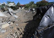 اثار القصف الاسرائيلي على غزة