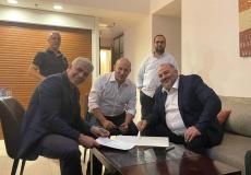 منصور عباس ونفتيالي بينت ويائير لابيد