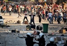 مواجهات بين الفلسطينيين وقوات الأمن في رام الله يوم أمس